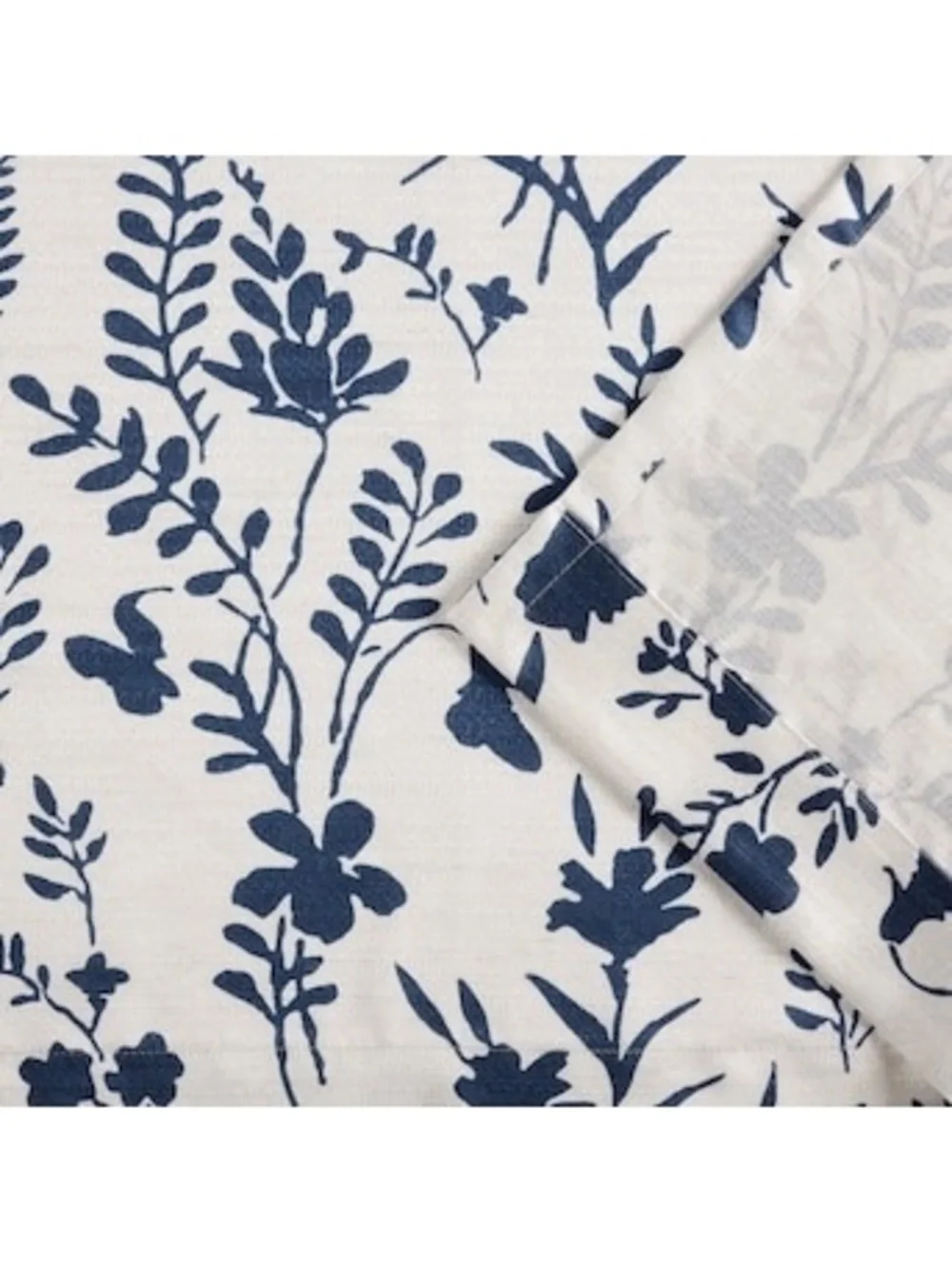 Exclusive Home Blue/White Floral Patterned Curtain Panels Set of 2 - Grannycore